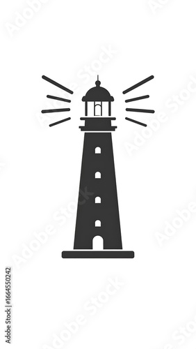 Lighthouse silhouette graphic