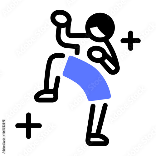 This Muay Thai icon is suitable for Thailand Culture.