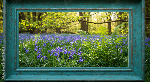 Bluebell Meadow Framed Spring Landscape