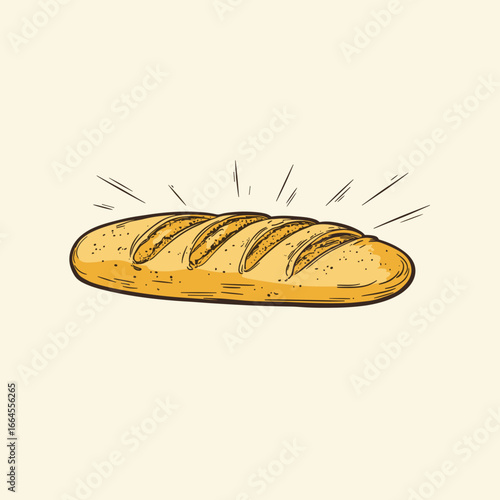 Handcrafted Artisan Baguette Illustratio
