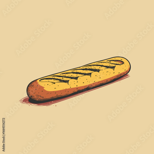 Handcrafted Artisan Baguette Illustratio