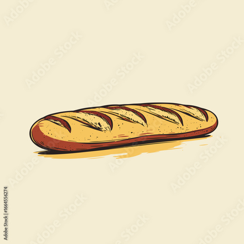 Handcrafted Artisan Baguette Illustratio