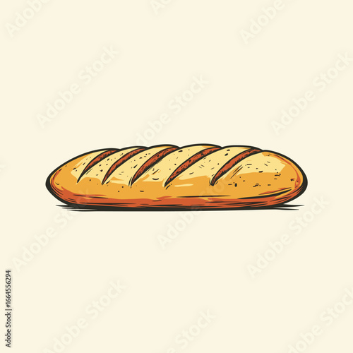 Handcrafted Artisan Baguette Illustratio