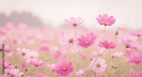 Pink Cosmos Dream: A Soft Focus Field