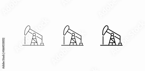 oil pump jack icon sign vector