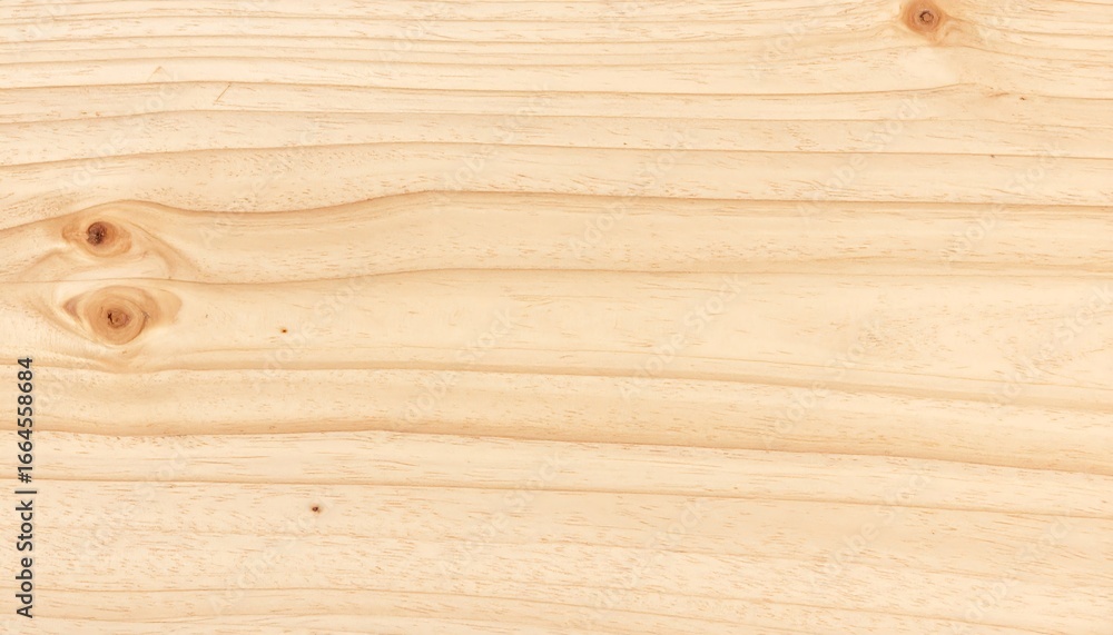 Fototapeta premium A close-up view of light beige wood grain with visible wood knots and straight lines.