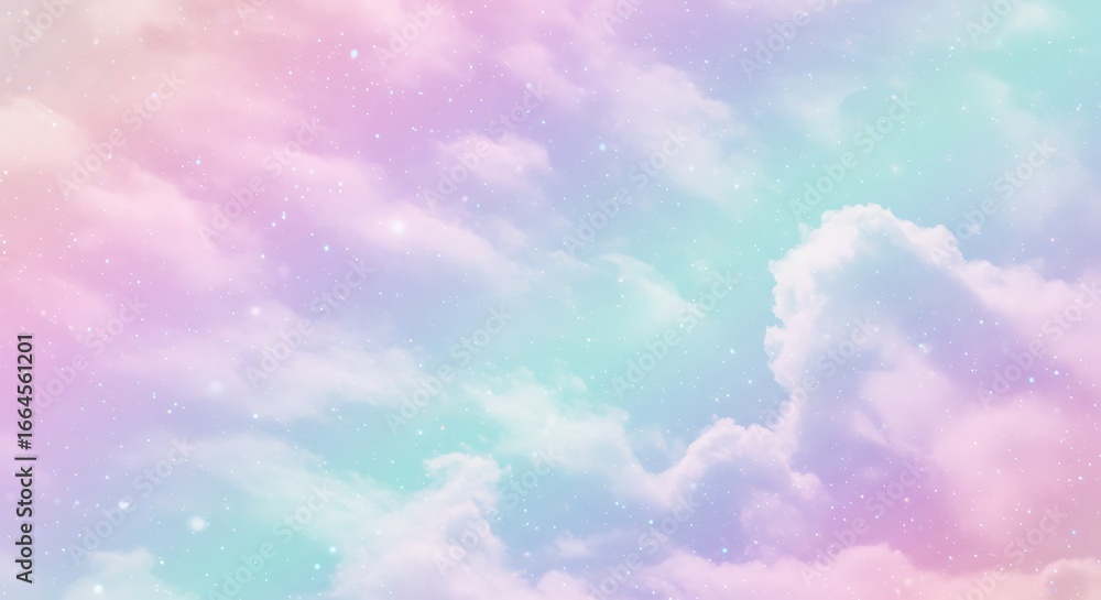 Fototapeta premium Pastel Dreamscape: A Celestial Canvas