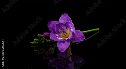 Midnight Bloom: Freesia's Velvet Embrace