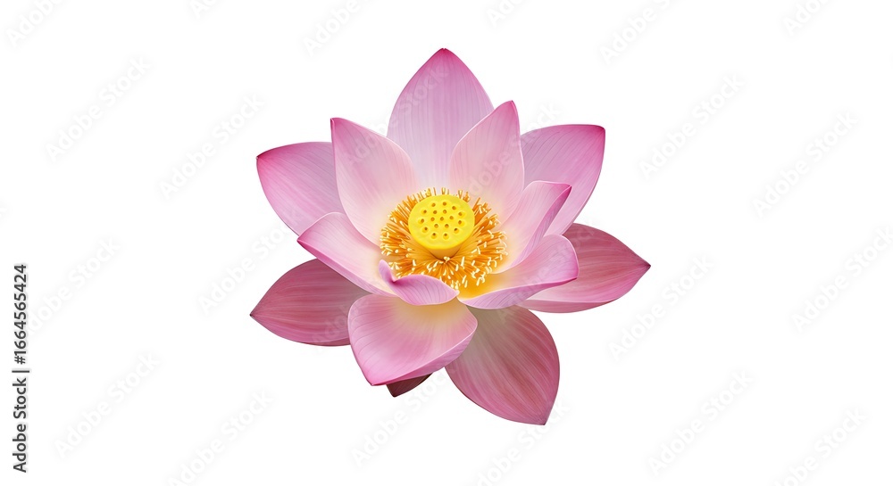 Fototapeta premium Pink Lotus Blossom: Delicate Beauty