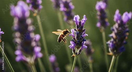 Golden Hour Buzz: Lavender's Sweet Embrace