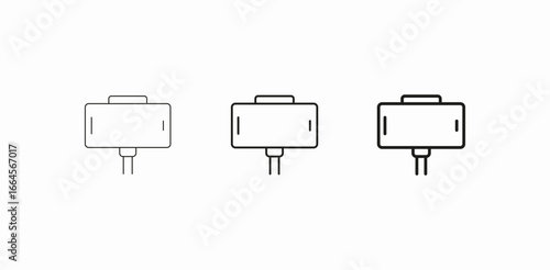 smartphone selfie stick icon sign vector