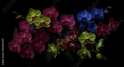 Orchid Nocturne: Jewel Tones in Shadow