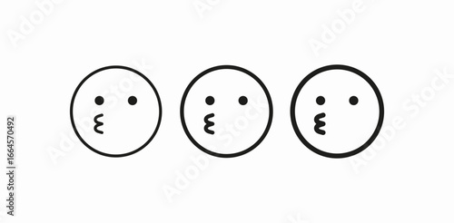 kissing face icons icon sign vector