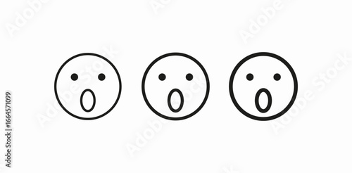 surprised face icon icon sign vector