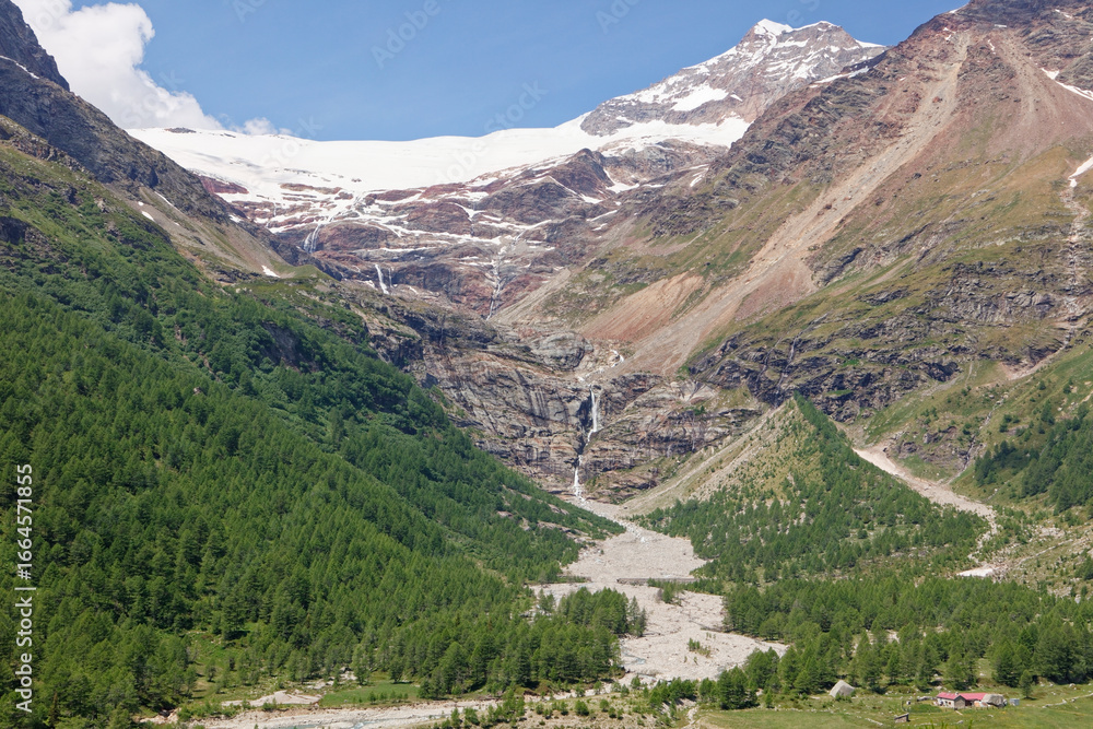 Naklejka premium Moraine of Palue Glacier