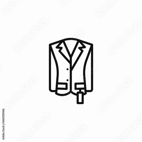 formal jacket with buttons icon sign vector