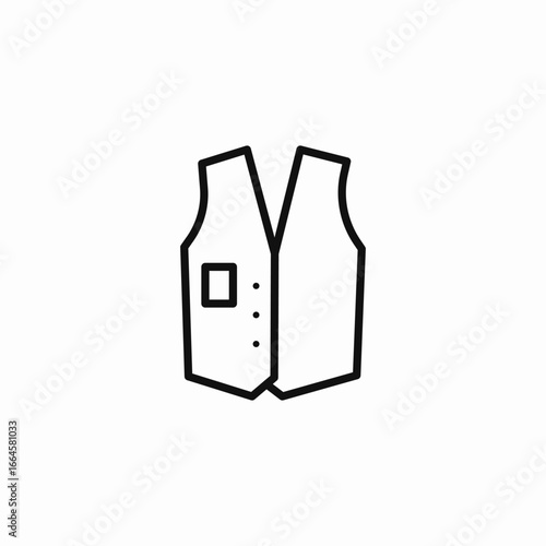 waistcoat vest icon sign vector