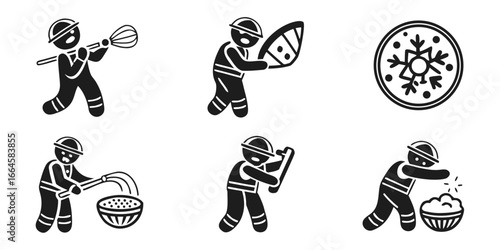 Gingerbread Man Baking and Decorating Icons