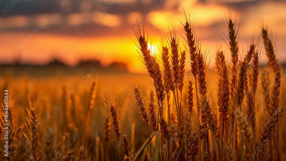 Golden wheat field. Agricultural farm Golden wheat field. Agricultural farm