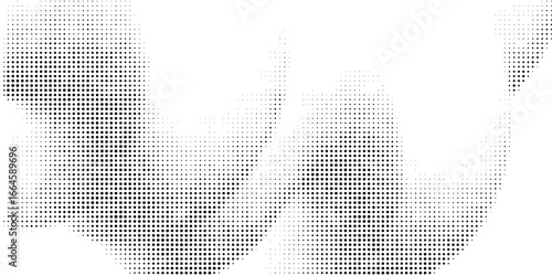 Grunge halftone gradient background. Faded grit noise texture. White and black sand wallpaper. EPS10