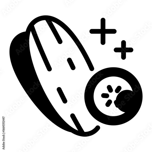 This Cucumber icon is suitable for Vegetables, Vegetarian, Organic Food, etc.