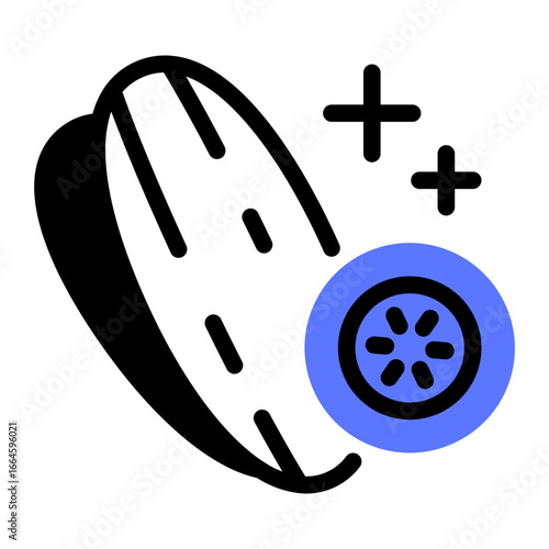 This Cucumber icon is suitable for Vegetables, Vegetarian, Organic Food, etc.