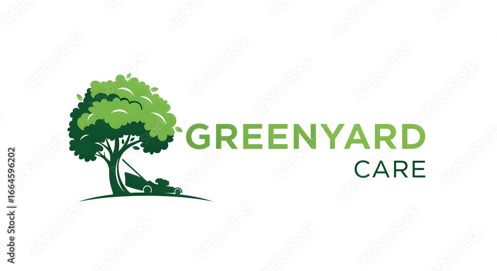 Obraz premium A landscaping service logo featuring a green tree