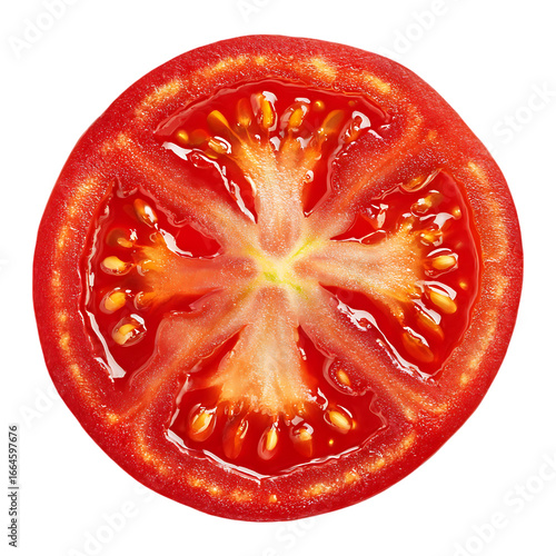 Wallpaper Mural A perfect red tomato slice juicy and vibrant  Torontodigital.ca
