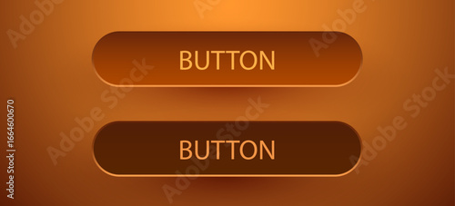 Rectangle isolated button set. Vector illustrator