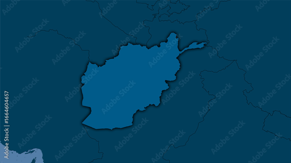 Obraz premium Afghanistan, solid - dark glow