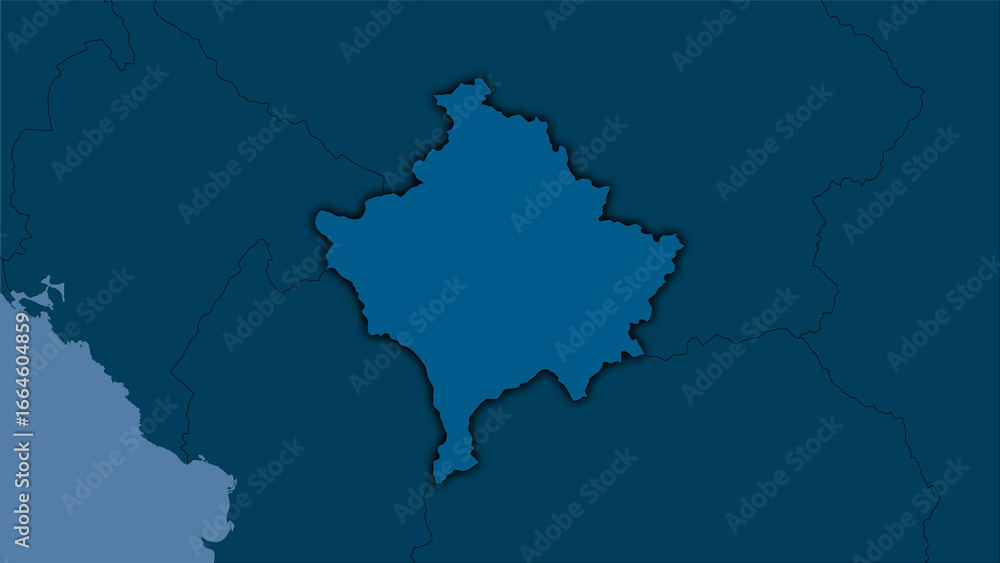 Fototapeta premium Kosovo, solid - dark glow