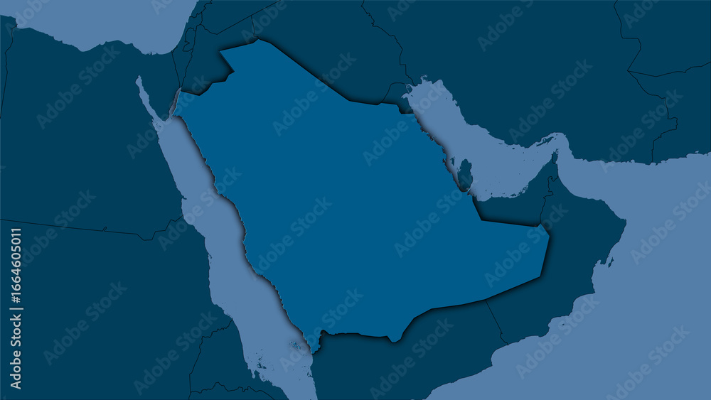 Obraz premium Saudi Arabia, solid - dark glow