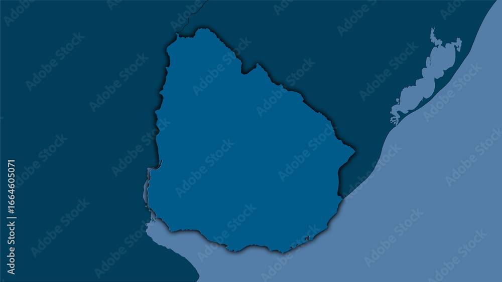 Fototapeta premium Uruguay, solid - dark glow