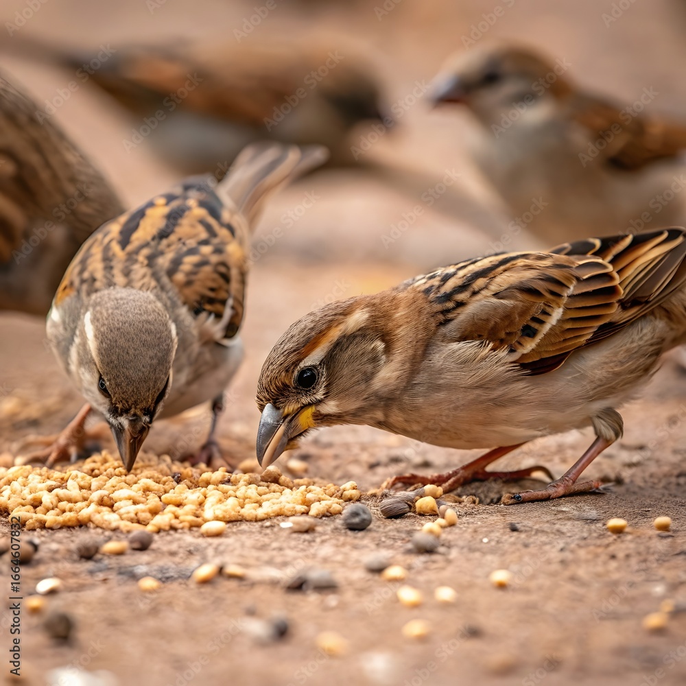 Fototapeta premium sparrow on the ground