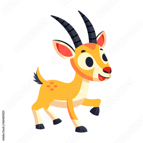 A flat style icon showing snappy saola