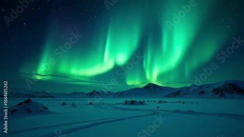 northern lights in the night