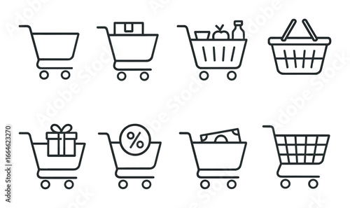 Collection of various home and office lighting icons in a grid layout