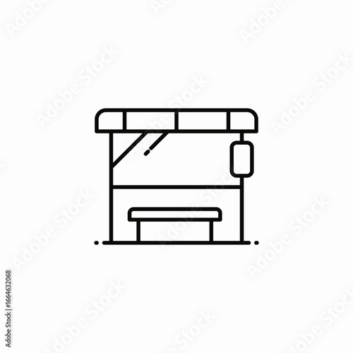 bus station icon sign vector