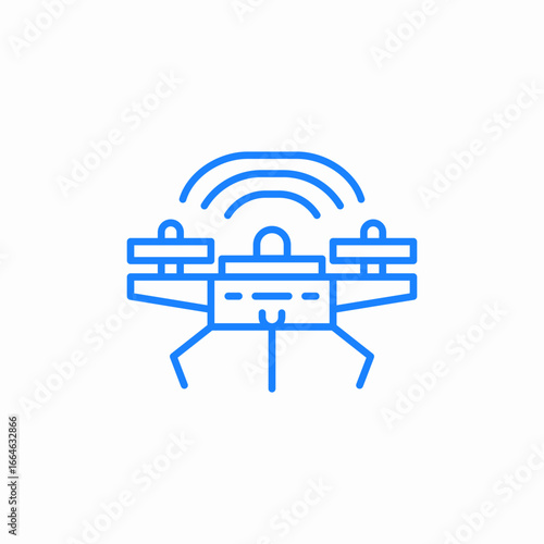 drone communication antenna icon sign vector