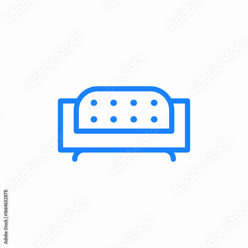 double sofa furniture icon sign vector