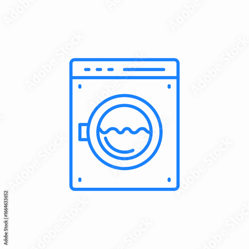 laundry wash machine icon sign vector