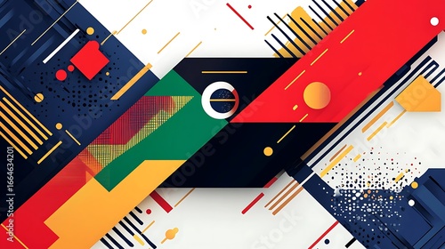 Abstract geometric shapes in vibrant colors (16)