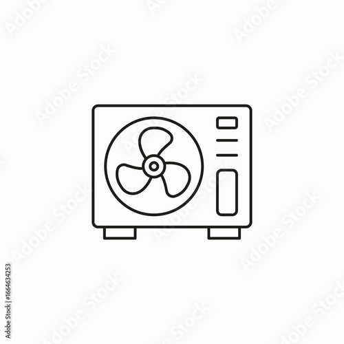 outdoor ac unit icon sign vector