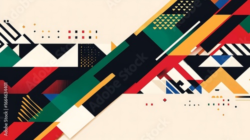 Abstract geometric shapes in vibrant colors (17)