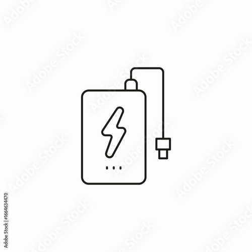 portable power bank icon sign vector