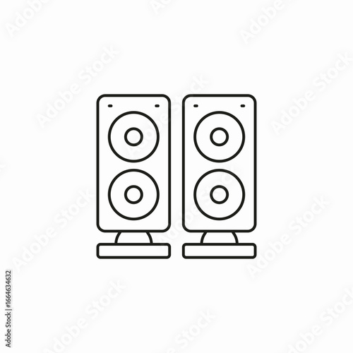 stereo speaker system icon sign vector