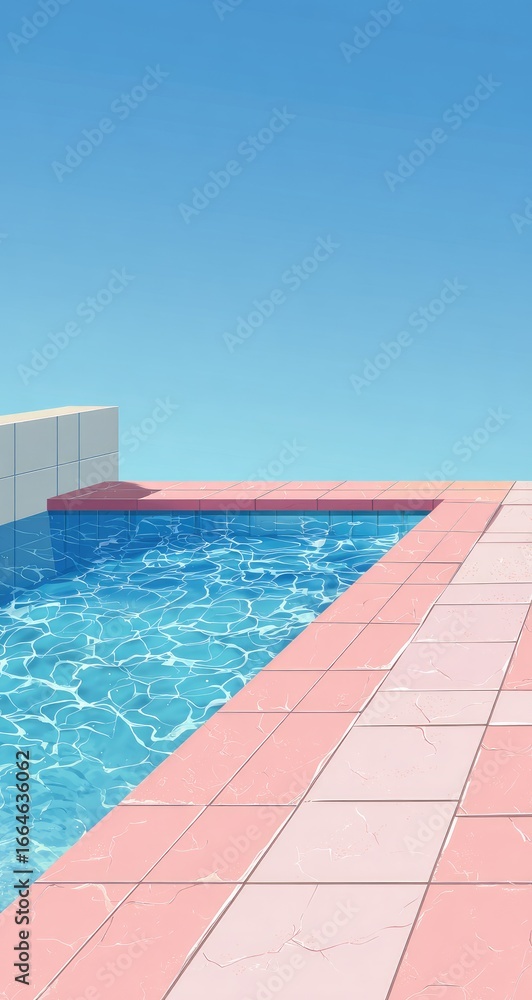 Obraz premium Sunlit swimming pool