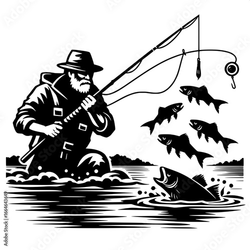 Fisherman with Spear Fishing