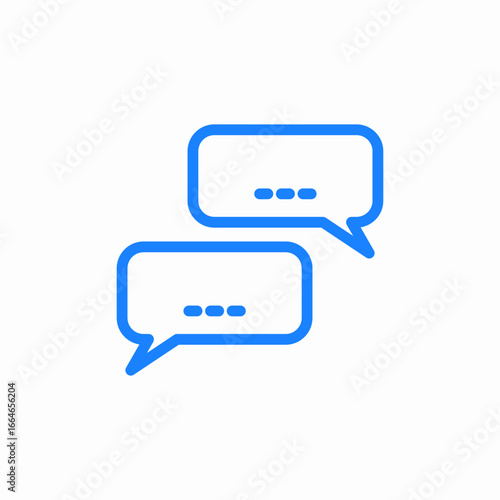 chat message bubbles icon sign vector