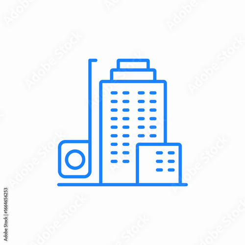 city building skyscraper icon sign vector